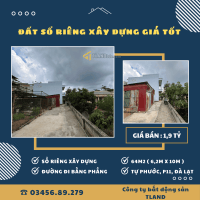 ĐẤT SỔ RIÊNG XÂY DỰNG GIÁ CHỈ HƠN 1 TỶ – P11, ĐÀ LẠT